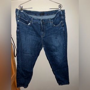 Plus size silver jeans